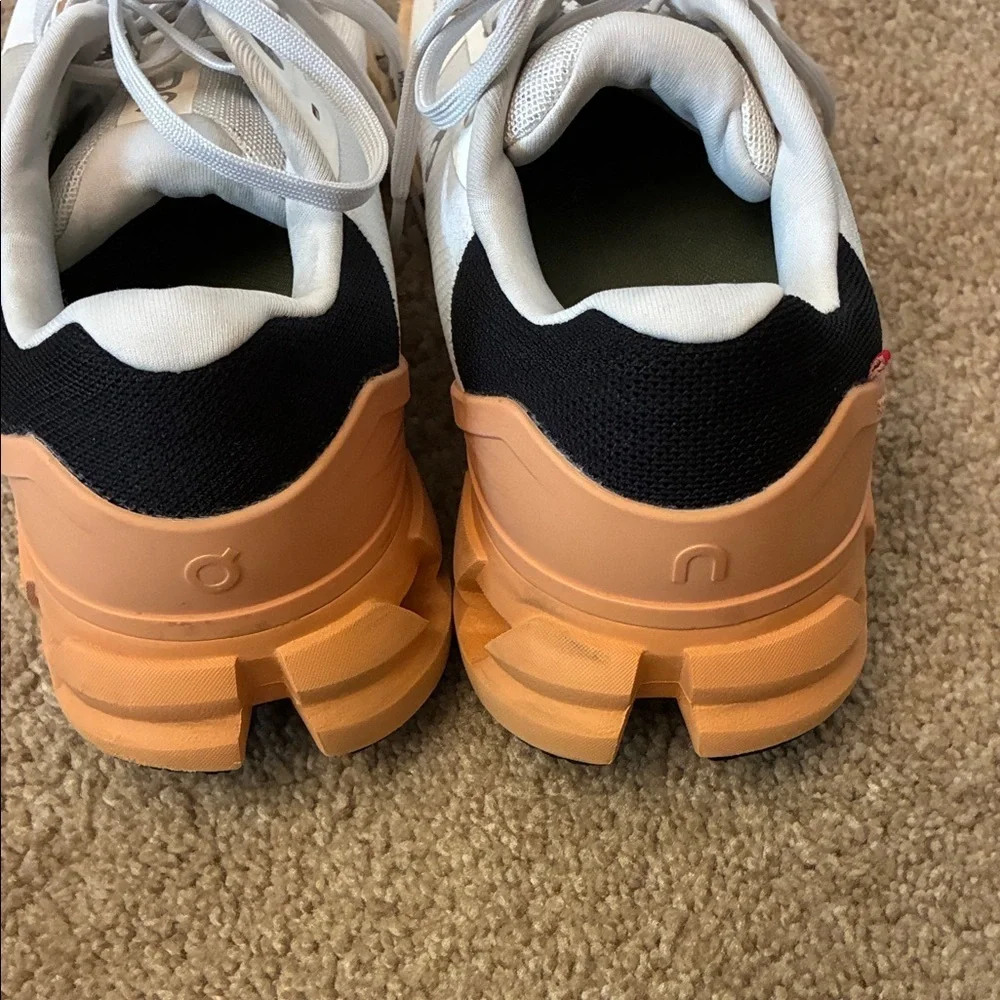 On Running Sneakers in White and Orange size 8